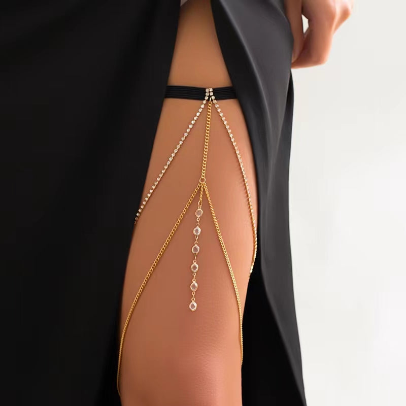 Glamorous Thigh Chain Jewelry--Let the thighs exude charm