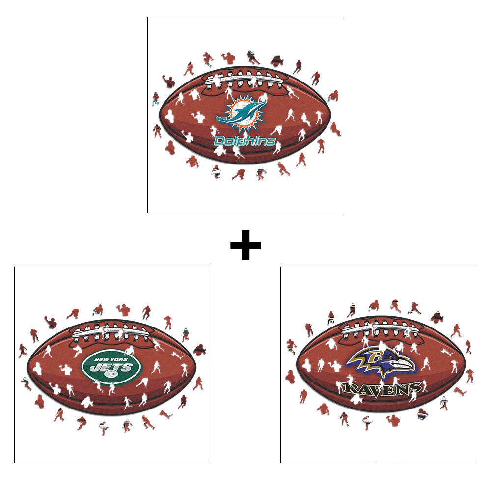 3 NFL Teams Puzzles Of Your Choice