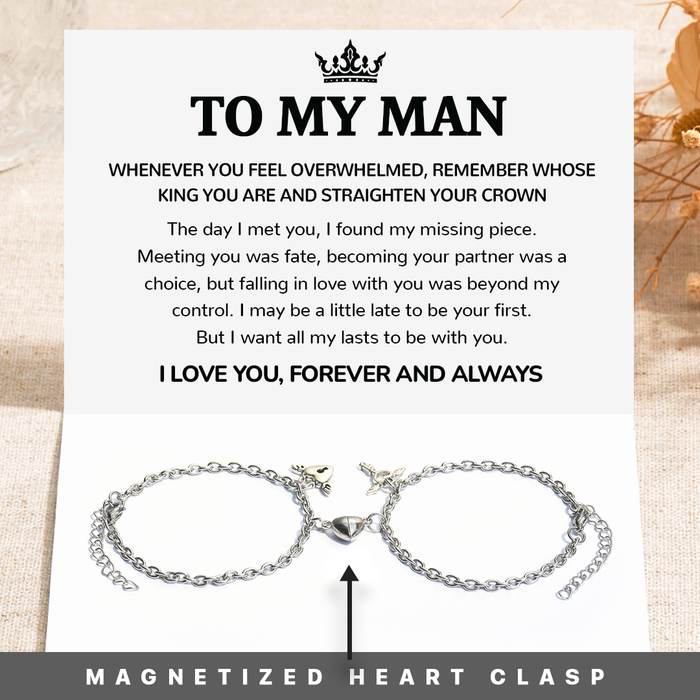 Love You Forever Magnetic Chain Couple Bracelet