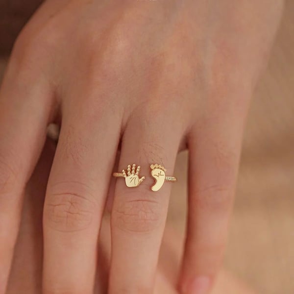 Last Day 50% OFF--🎁Baby Palm and Feet Ring