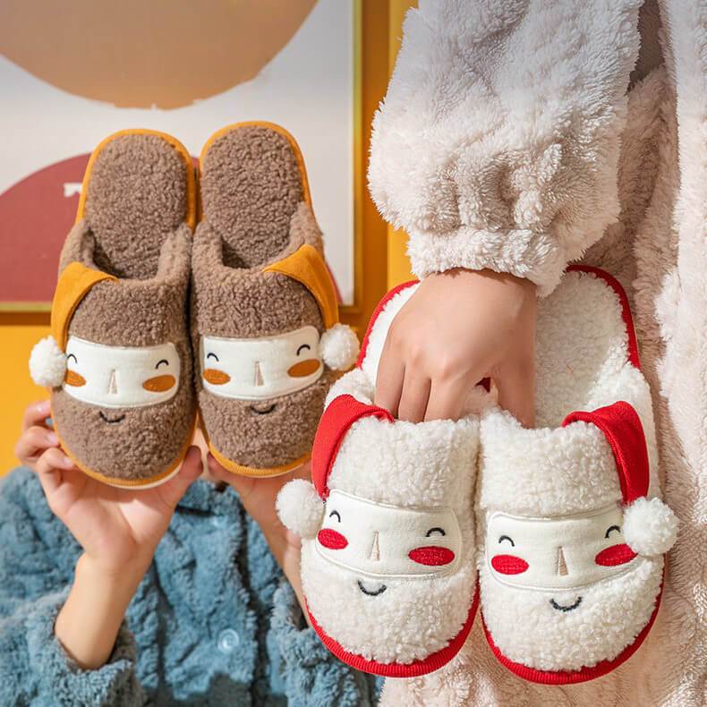 Hot Sale Christmas Anti-slip Cotton Couple Slippers