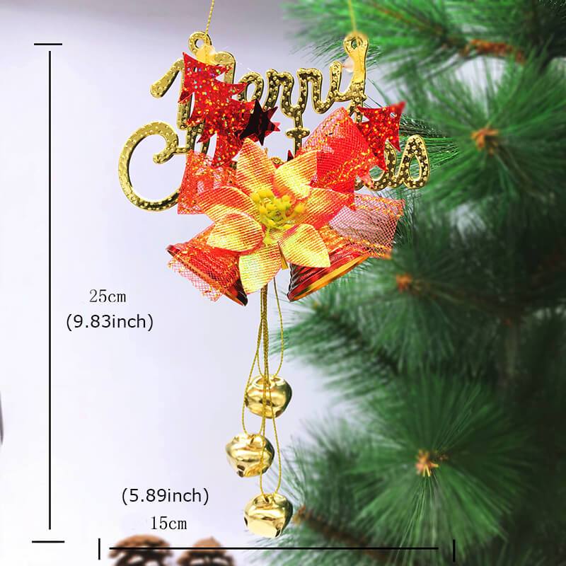 3-piece Set Christmas Decoration with Bow Bells For Festivals and Parties