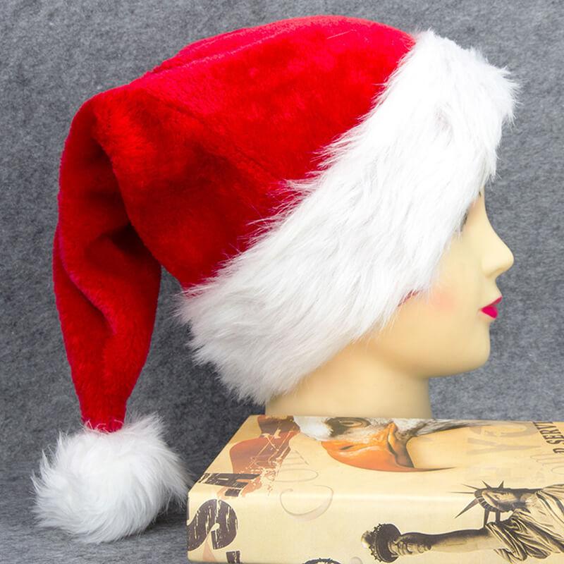 Santa Hat Adult Christmas Hat, Unisex Santa Claus Hat Xmas Holiday Hat  for Christmas New Year Festive Party Supply