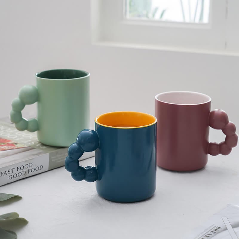 Pure Color Ceramic Mug for Couple Gifts