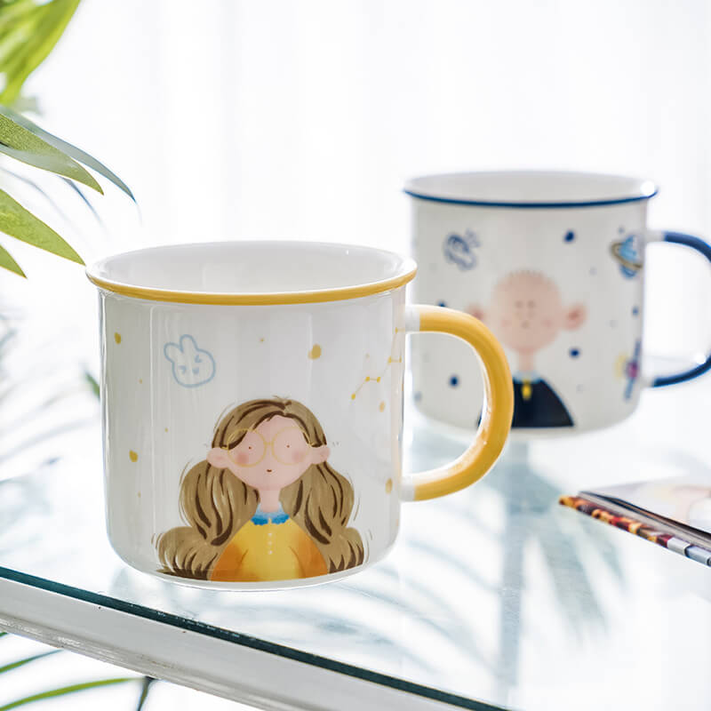 Cute Couple Hand Drawn Cartoon Mug