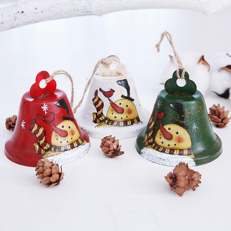 6-Piece Metal Christmas Bell Decoration, Holiday Party Christmas Tree Decoration