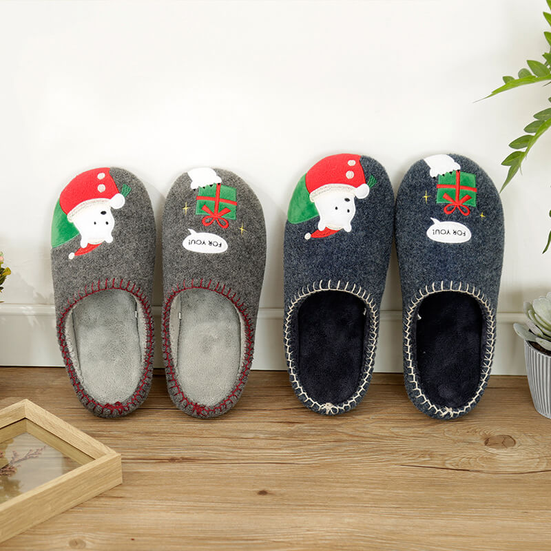 Christmas Gift Couple Home-use Warm Slippers