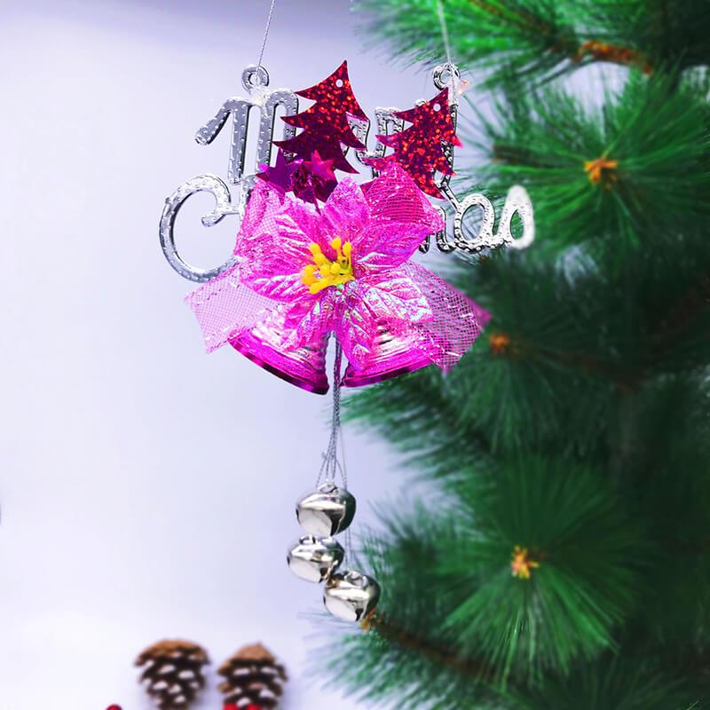 3-piece Set Christmas Decoration with Bow Bells For Festivals and Parties