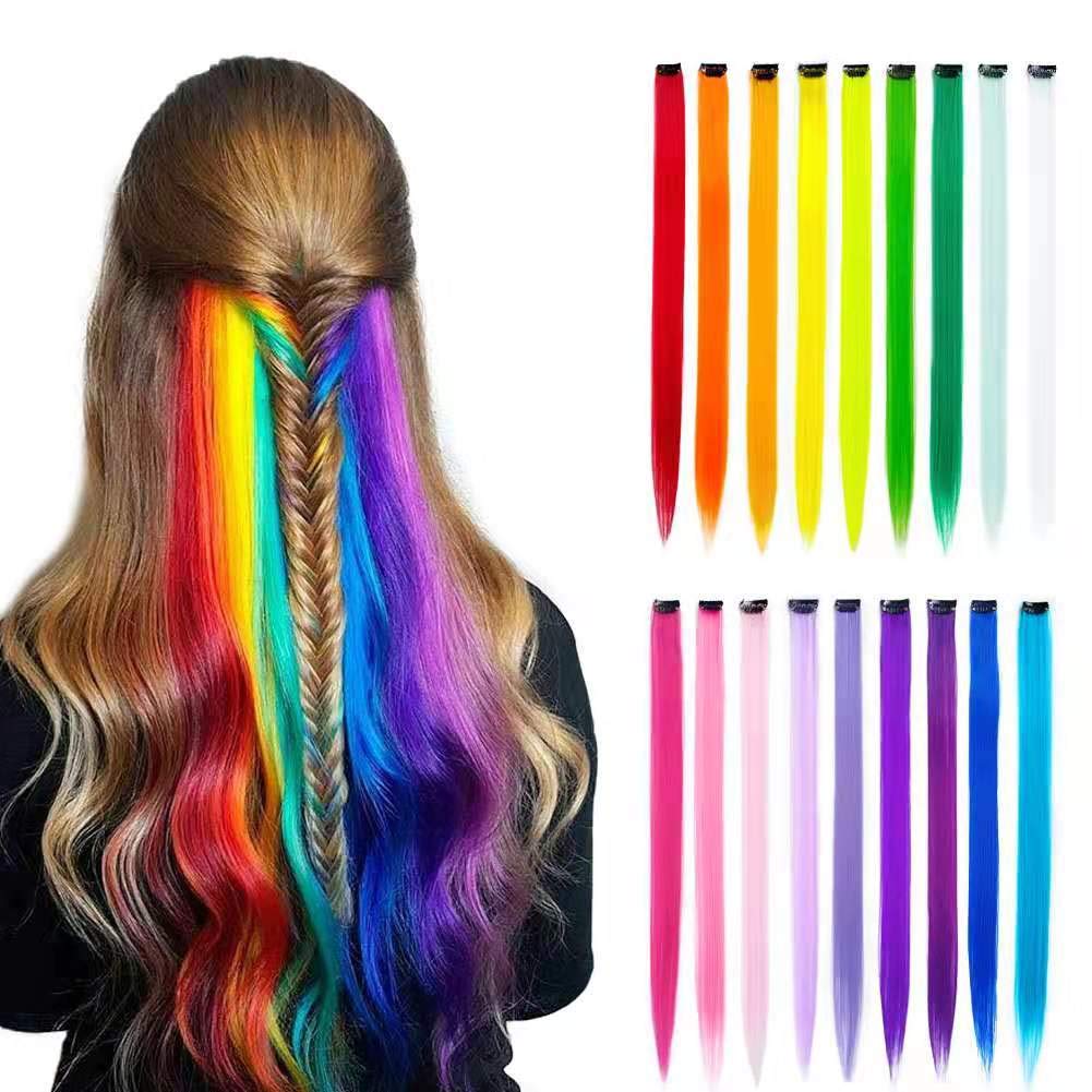 Colorful Hair Extensions Synthetic Hairpieces