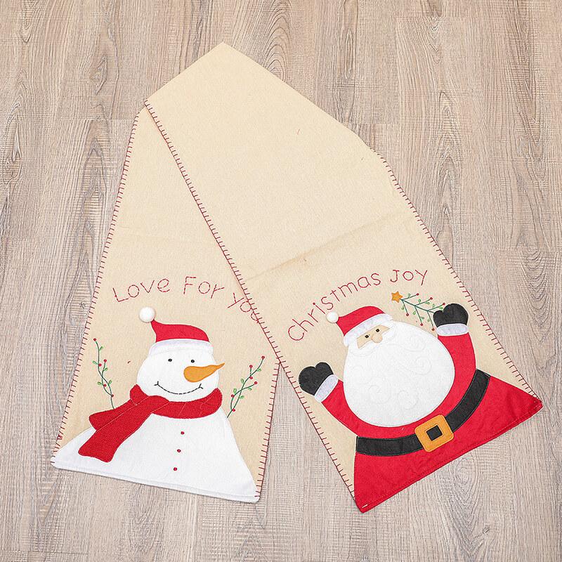 Cute Santa Tablecloth Table Decorations Winter Home Decor