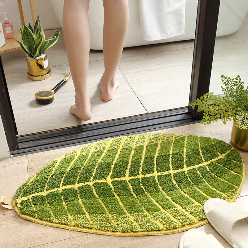 Modern Leaf-shaped Bathroom Mat Doormat