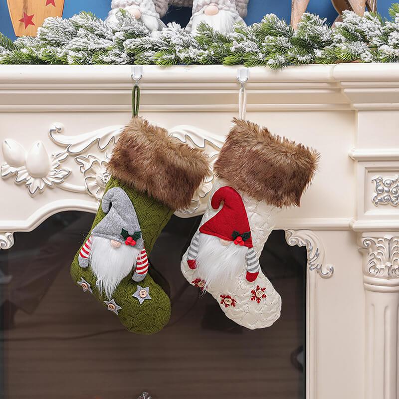 Santa Claus Doll Christmas Socks Cute Candy Pockets, Christmas Decorations Party Decorations