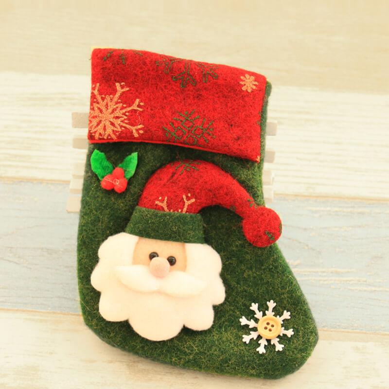 12 Pcs Christmas Stockings Set Small Xmas Stockings Xmas Fireplace Hanging Stocking Party Gift Bag Candy Bag