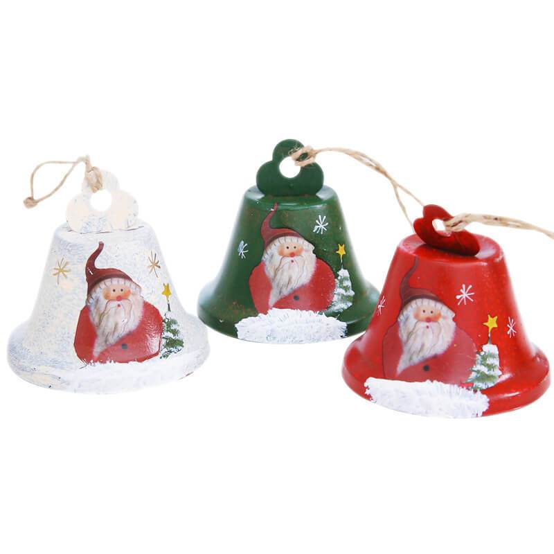 6-Piece Metal Christmas Bell Decoration, Holiday Party Christmas Tree Decoration