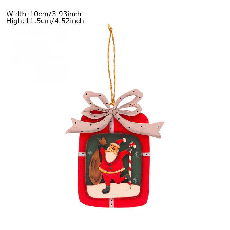 Santa Claus and Snowman Two-piece Pendant Christmas Decoration