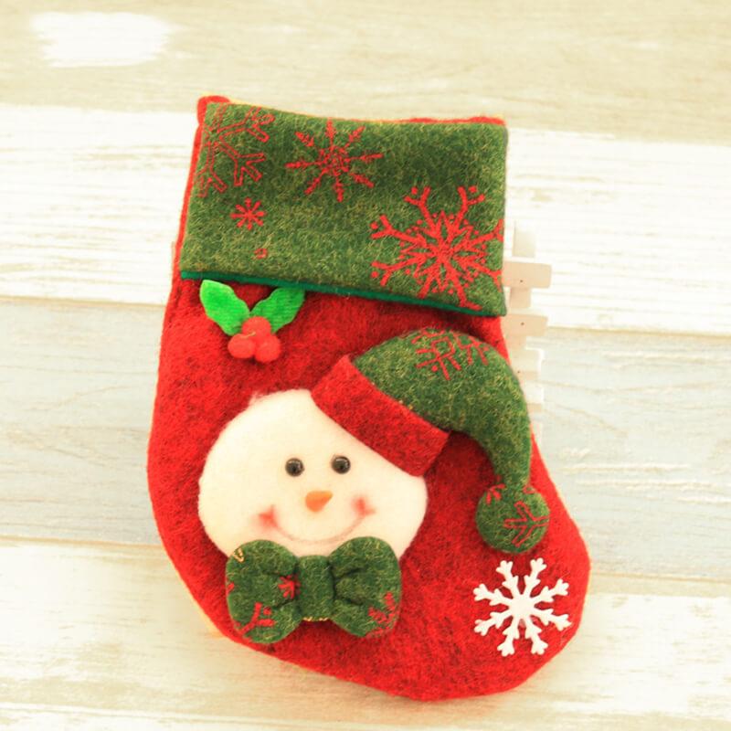 12 Pcs Christmas Stockings Set Small Xmas Stockings Xmas Fireplace Hanging Stocking Party Gift Bag Candy Bag