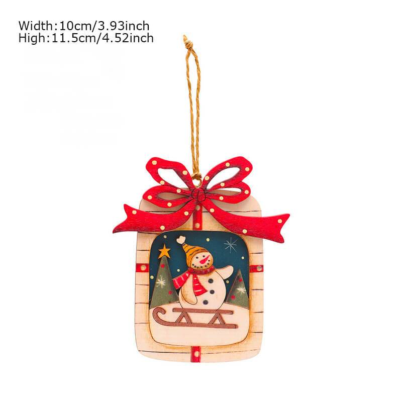 Santa Claus and Snowman Two-piece Pendant Christmas Decoration