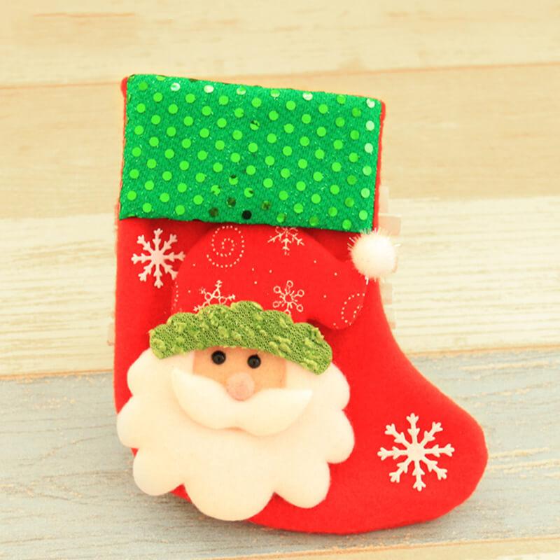 12 Pcs Christmas Stockings Set Small Xmas Stockings Xmas Fireplace Hanging Stocking Party Gift Bag Candy Bag