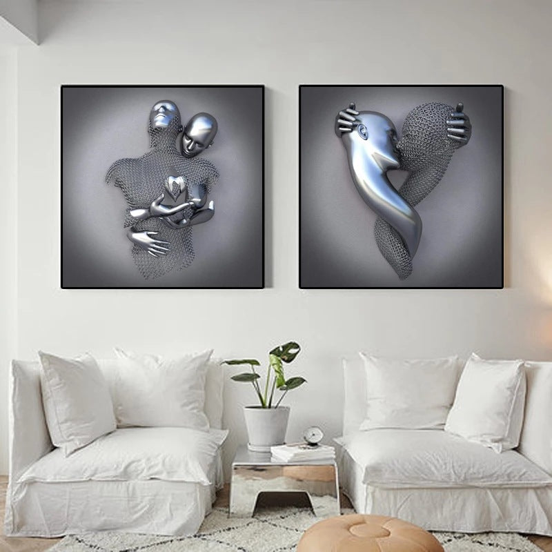 🔥50% OFF🔥Love Heart Gray-3D Art Wall