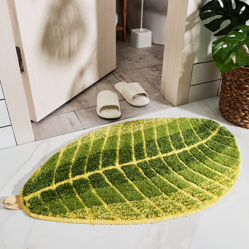 Modern Leaf-shaped Bathroom Mat Doormat