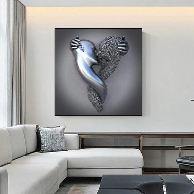 🔥50% OFF🔥Love Heart Gray-3D Art Wall