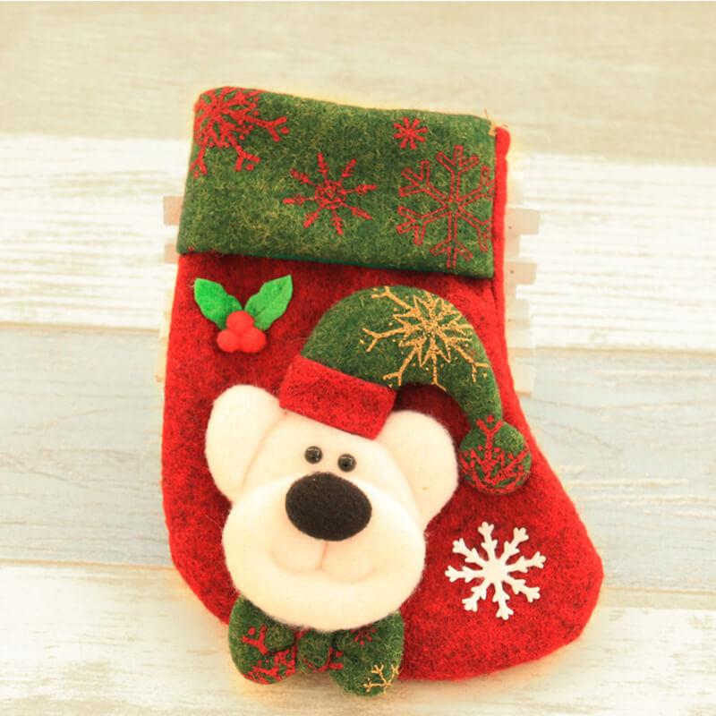 12 Pcs Christmas Stockings Set Small Xmas Stockings Xmas Fireplace Hanging Stocking Party Gift Bag Candy Bag