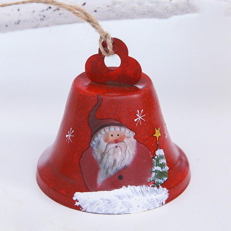 6-Piece Metal Christmas Bell Decoration, Holiday Party Christmas Tree Decoration