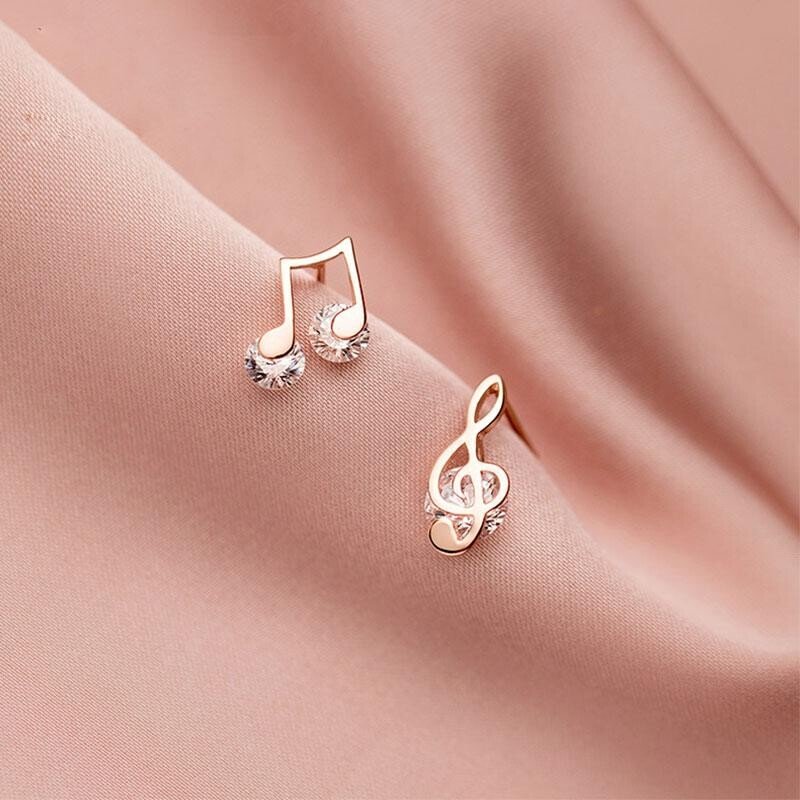 Music Note Stud Earrings