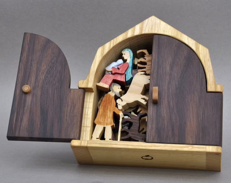 The Christmas Story Unique Nativity Set Wooden Nativity Scene