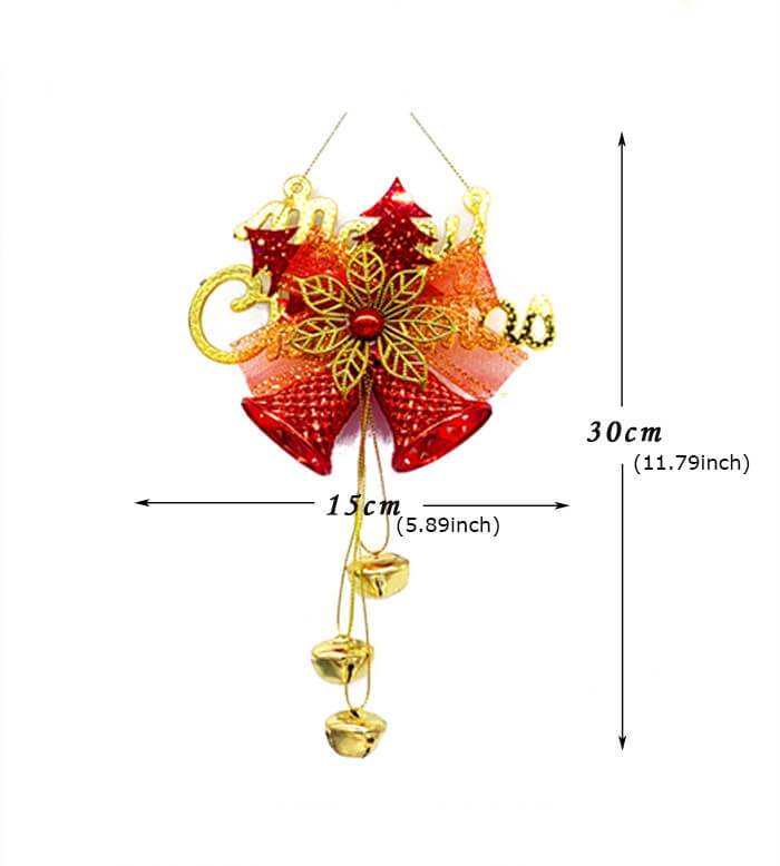 Christmas Decoration with Bow Bells For Festivals and Parties