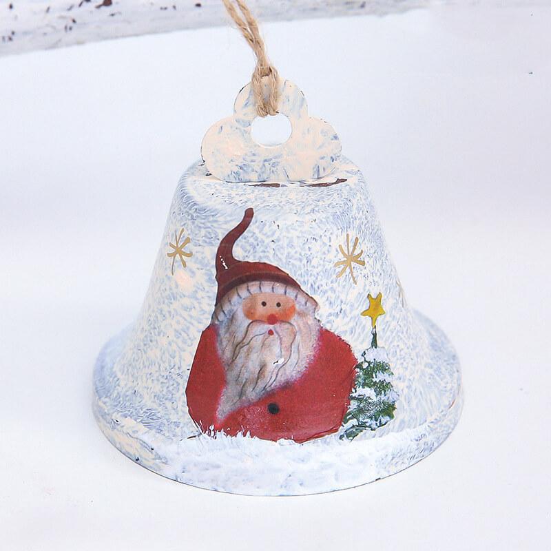 6-Piece Metal Christmas Bell Decoration, Holiday Party Christmas Tree Decoration