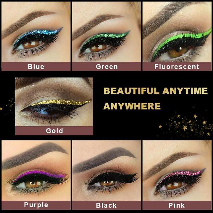 🔥Buy 1 Get 1 free🔥Reusable Eyeliner and Eyelash Stickers with Glitter