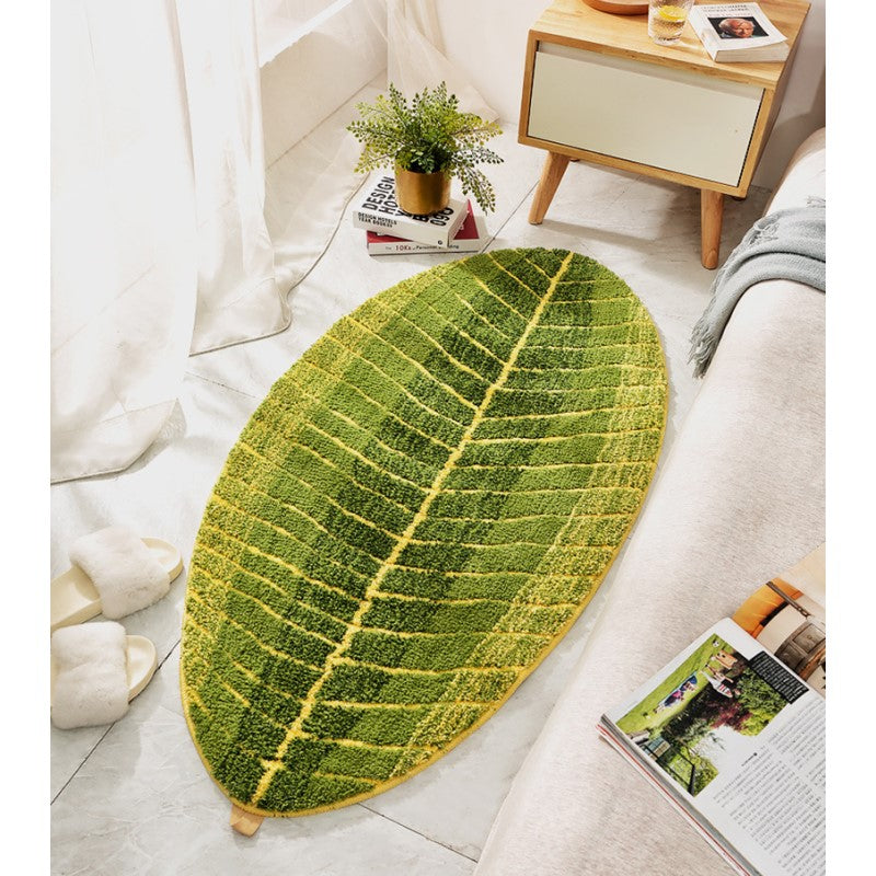 Modern Leaf-shaped Bathroom Mat Doormat