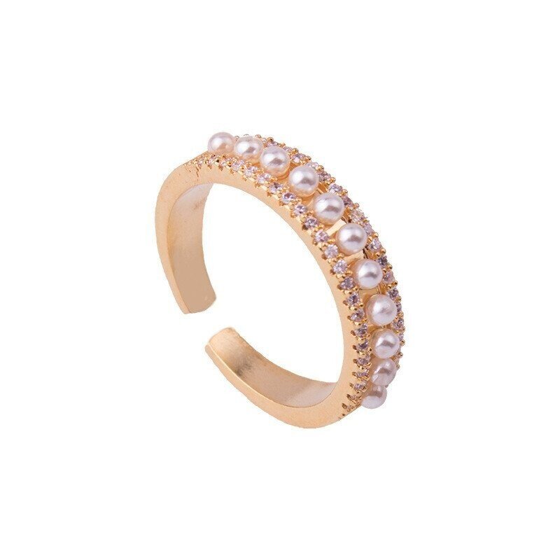 Luxury Gold Pearl Ring