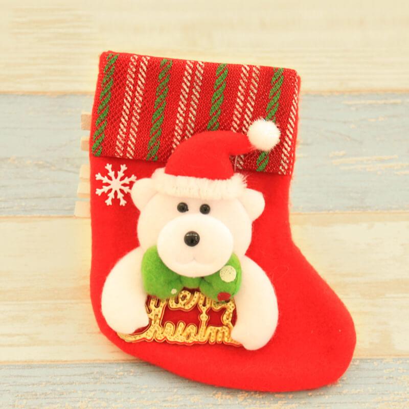 12 Pcs Christmas Stockings Set Small Xmas Stockings Xmas Fireplace Hanging Stocking Party Gift Bag Candy Bag