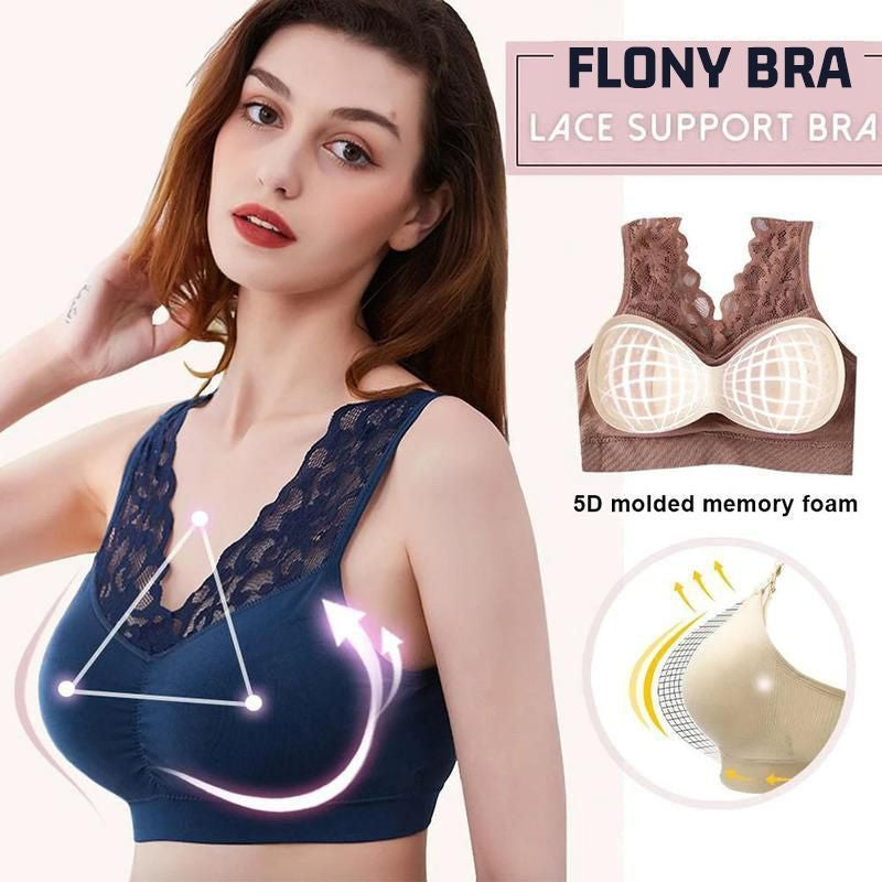 Flony Bra - Push Up Comfort Super Elastic Breathable Lace Bra