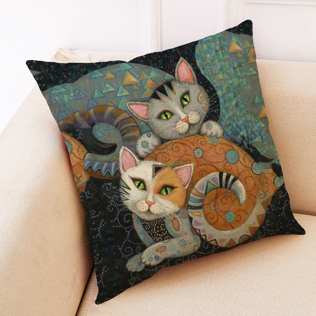 Kleo Cats by Marjorie Sarnat Cushion Covers - Closing Sale