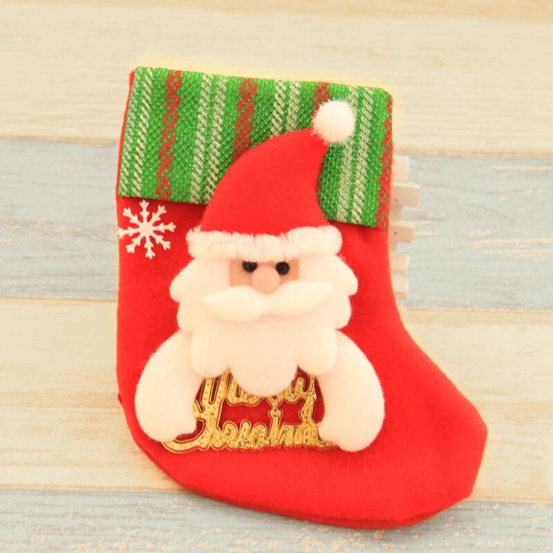 12 Pcs Christmas Stockings Set Small Xmas Stockings Xmas Fireplace Hanging Stocking Party Gift Bag Candy Bag