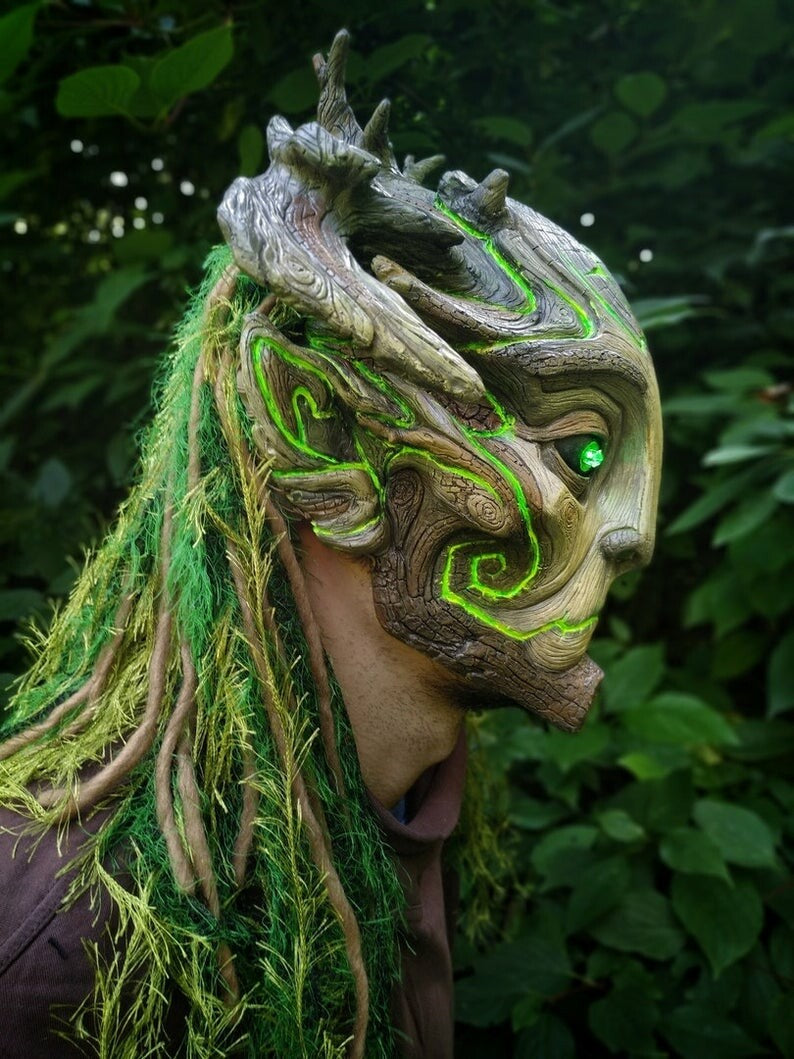 Green Man Forest Spirit Mask Costume Accessories Masks