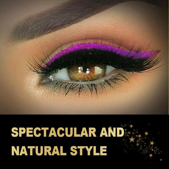 🔥Buy 1 Get 1 free🔥Reusable Eyeliner and Eyelash Stickers with Glitter