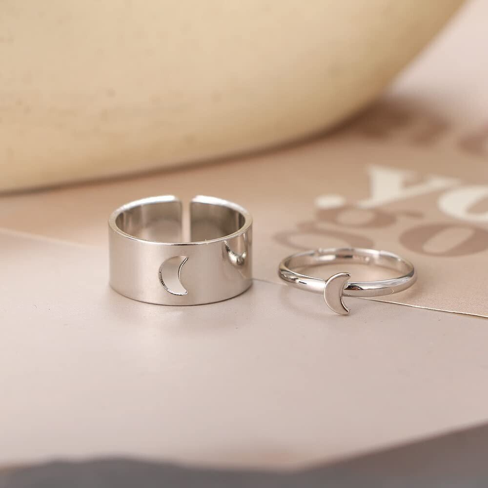 Adjustable Couple Puzzle Rings.