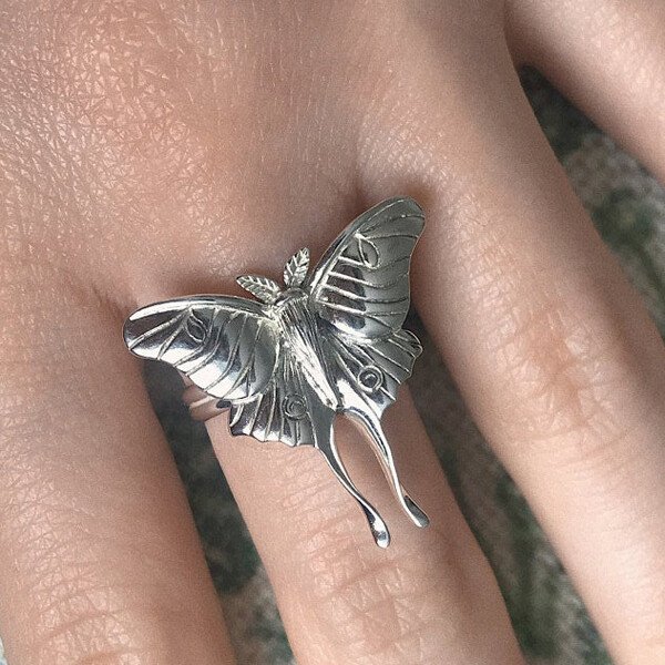 Vintage Silver Butterfly Ring