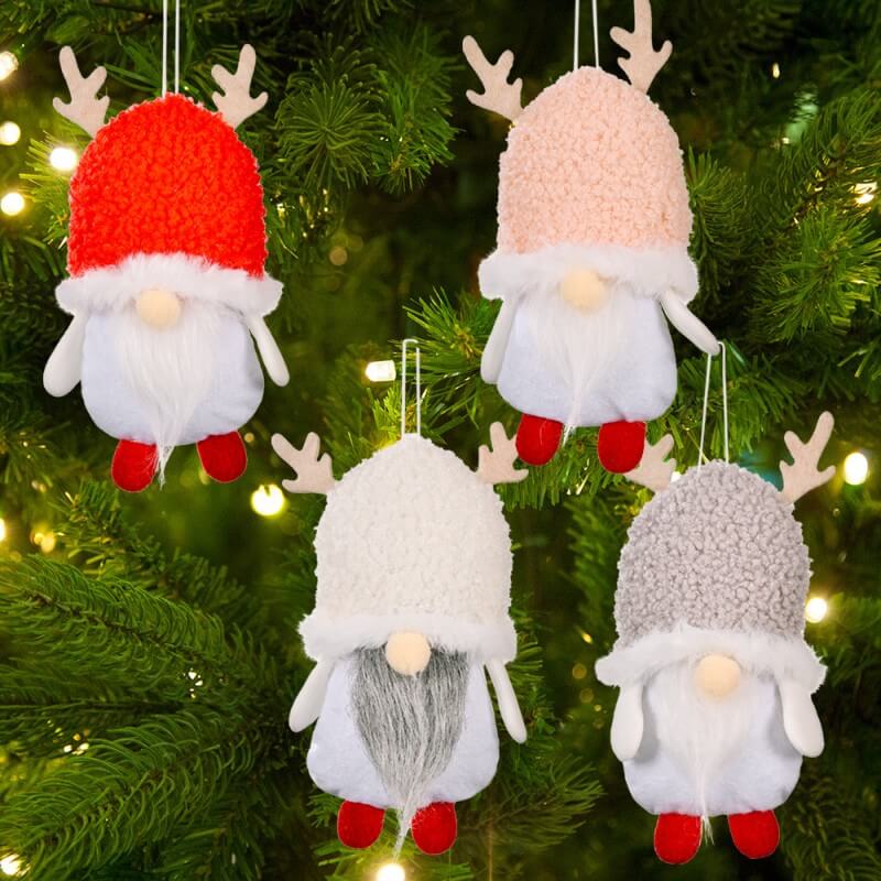 Christmas Decoration Christmas Lamb Fleece Hat Faceless Doll Pendant Christmas Tree Gnome Pendant