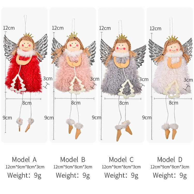 Christmas Decoration Christmas Silver Wings Angel Girl Christmas Tree Decoration