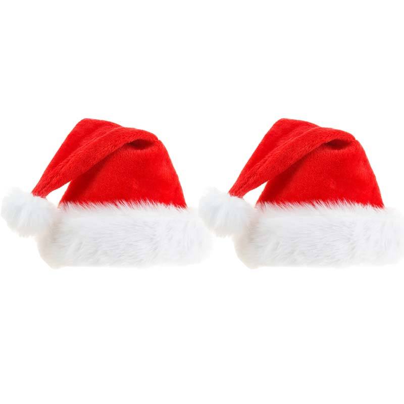 Santa Hat Adult Christmas Hat, Unisex Santa Claus Hat Xmas Holiday Hat  for Christmas New Year Festive Party Supply