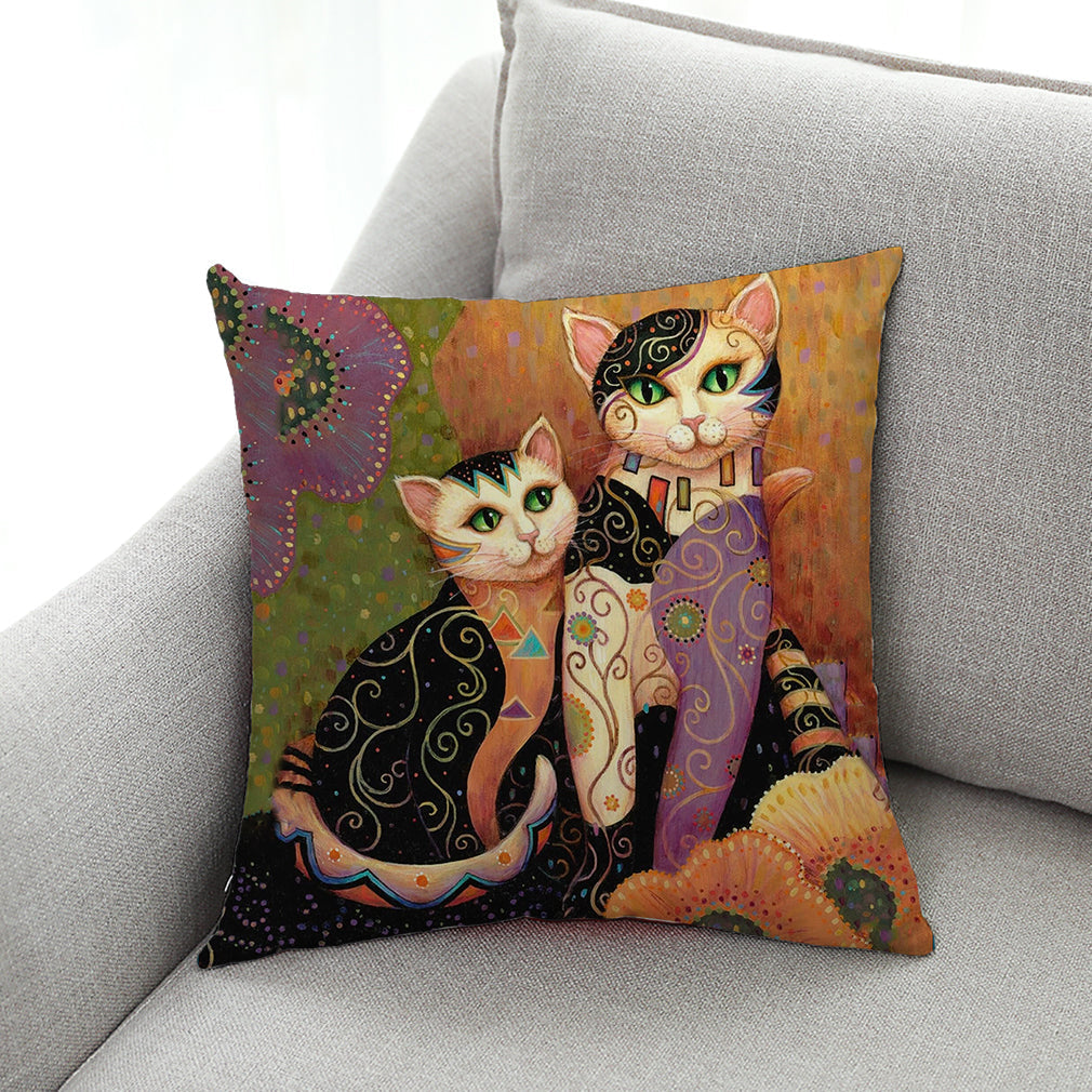 Kleo Cats by Marjorie Sarnat Cushion Covers - Closing Sale