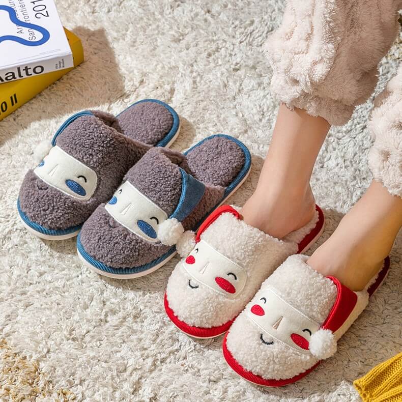 Hot Sale Christmas Anti-slip Cotton Couple Slippers