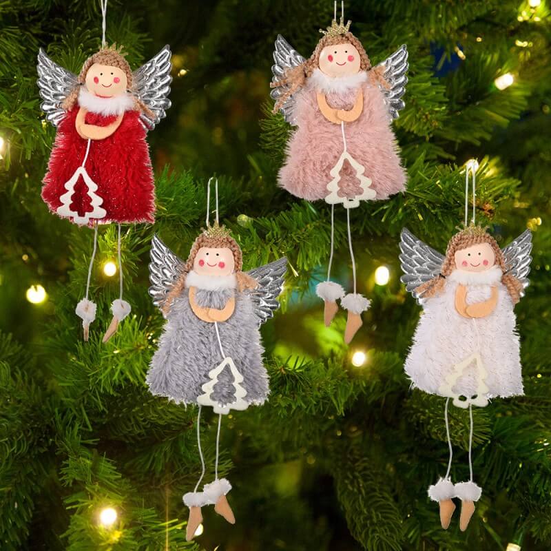 Christmas Decoration Christmas Silver Wings Angel Girl Christmas Tree Decoration