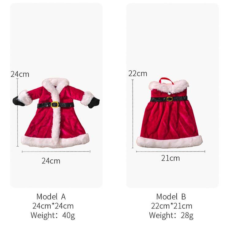 Red Robe Dress Christmas Wine Bottle Cover Novelty Decoration for Wine Champagne Wedding Christmas Party