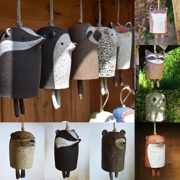 Beautiful Rustic Animal Wind Chimes,Boho Handmade Garden Decor Gift